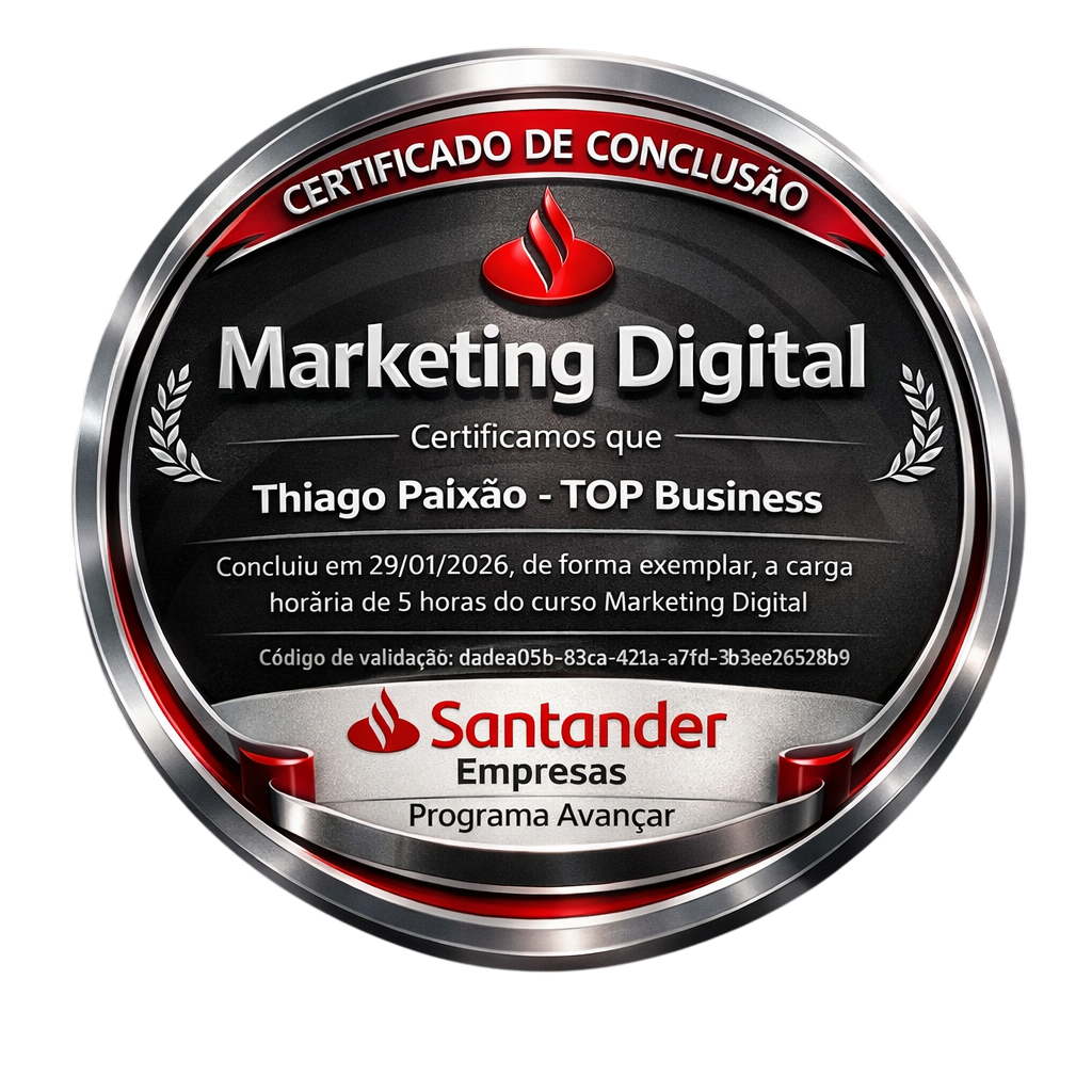 Certificação Marketing Digital Santander