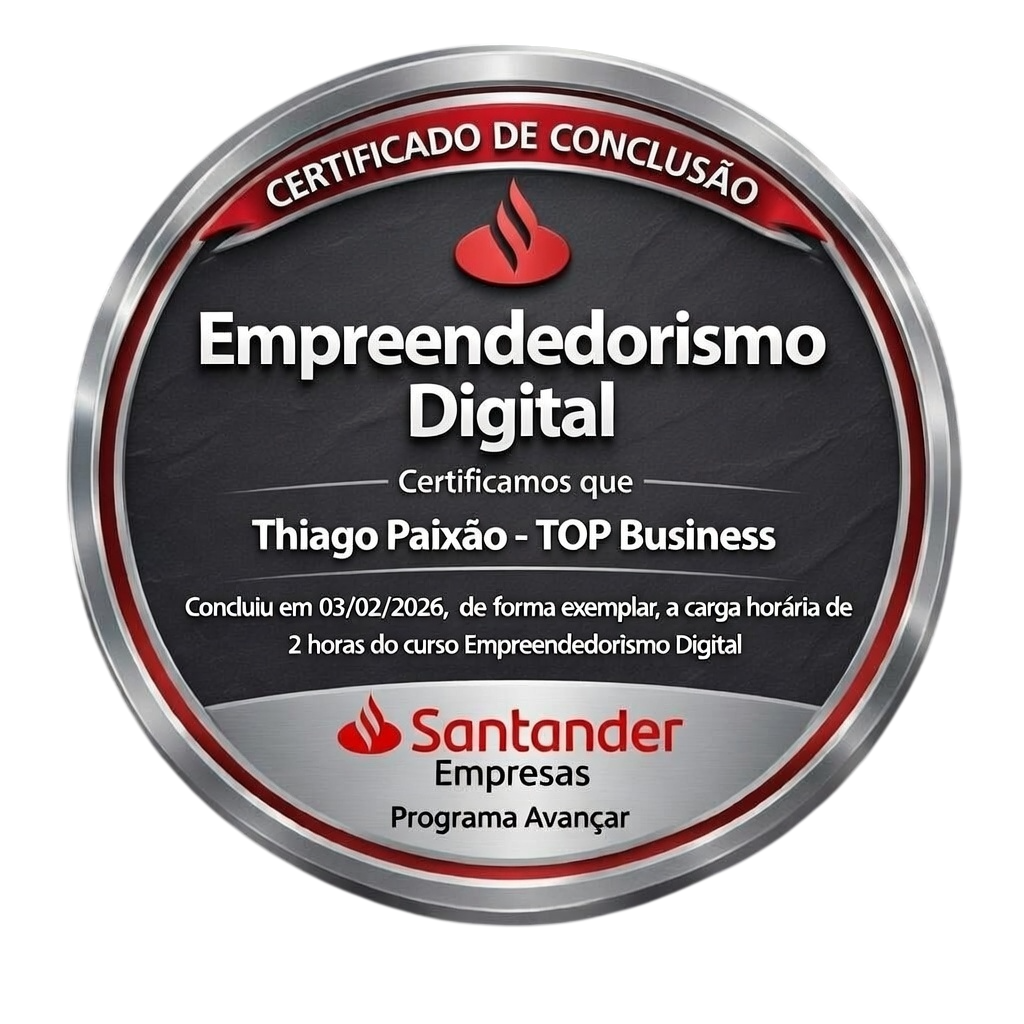 Certificação Empreendedorismo Digital Santander